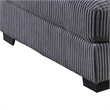 Joana Cocktail Ottoman- Dark Gray Wide Welt Corduroy Fabric- 37 Inch