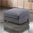 Joana Cocktail Ottoman- Dark Gray Wide Welt Corduroy Fabric- 37 Inch