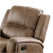 Charles Manual Recliner Chair- Chestnut Brown Faux Leather- Solid Wood