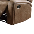 Charles Manual Recliner Chair- Chestnut Brown Faux Leather- Solid Wood