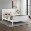 Nim King Size Bed- Sleigh Panel Headboard Design- White- Low Profile