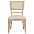 Lno Dining Side Chair Set of 2- Radio Cane Woven Back- Beige Wood