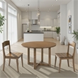 Billie Dining Table- Brown Wood Frame- Cross Legs- Round 46 Inch