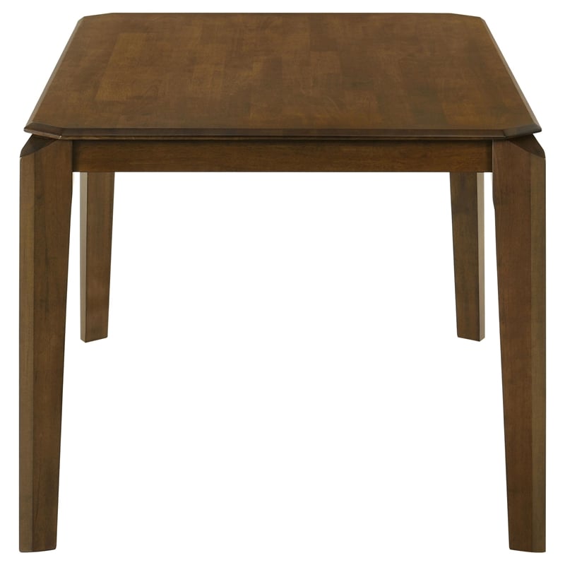 Montena Dining Table- Dark Brown Hardwood- Rectangular 59 Inch Top