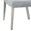 Romy Dining Chairs-Set of 2-Open Back-Natural Wood Grain-Gray Fabric