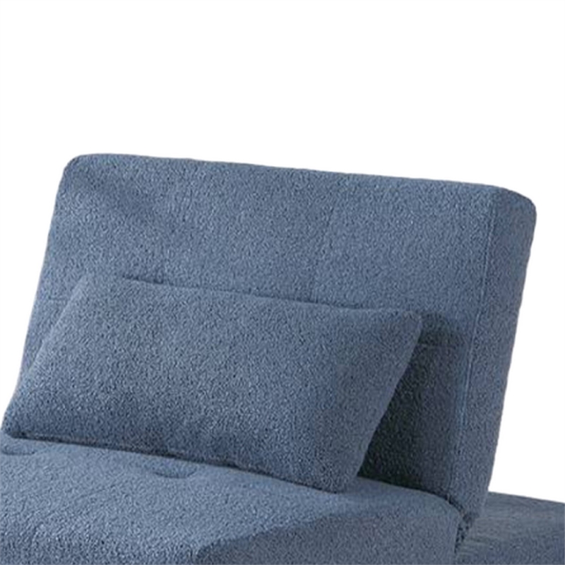 Jiya Convertible Sofa Chair to Single Bed- Blue Fabric- 76 Inch