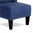 Carie Kids Chair with Wingback and Welt Trim- Solid Wood- Blue Fabric