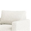 Remy Accent Chair- Bench Seat w Track Arms- Plush Off White Boucle