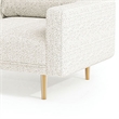 Remy Accent Chair- Bench Seat w Track Arms- Plush Off White Boucle