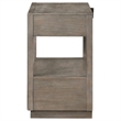 Lyni Nightstand- 2 Storage Drawers- Open Shelf- Washed Oak Brown