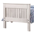 Waly Queen Bed- Farmhouse Plank Design- Classic White Solid Pine Wood