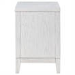 Leva Nightstand- 28 Inch- Distressed White Acacia Wood- 2 Drawers