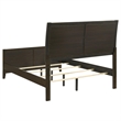 Wily Full Size Bed- Channel Tufted Upholstered Headboard- Dark Brown