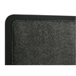 Cavy Queen Size Bed- Channel Tufted Upholstered Headboard- Black Gray