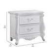 Maver Nightstand with 2 Drawers Scrolled Details