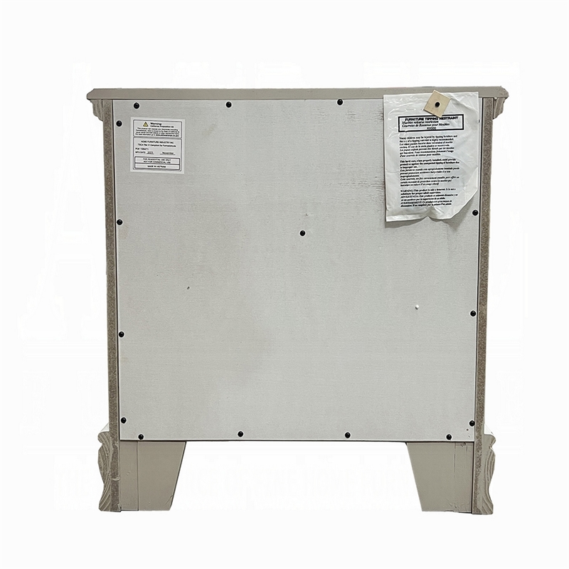 Auri Kids Nightstand- 3 Drawers and Scalloped Base