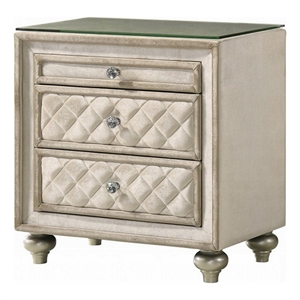 Willa Nightstand- 2 Drawers- Pull Out Tray- 27 Inch Wood
