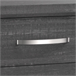 Erica Bedside Nightstand- 2 Drawers Chrome Bar Handles
