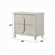 Veda Nightstand- 2 Modern Drawers- 30 Inch