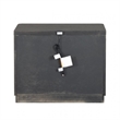 Zoko Nightstand- 2 Drawers- USB Ports- Metal Accents