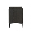 Kaira Nightstand- 2 USB Ports- Textured Metal Accents