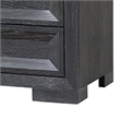Kizie Oversized Nightstand- USB A-C- 3 Drawer- 38 Inch Weathered Black