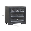 Kizie Oversized Nightstand- USB A-C- 3 Drawer- 38 Inch Weathered Black