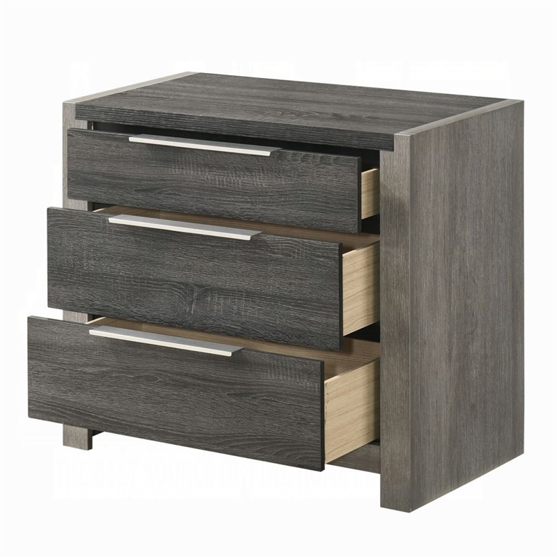 Joho Nightstand- 30 Inch- 5 Storage Drawers with Metal Handles
