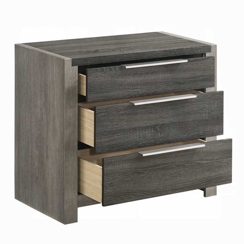 Joho Nightstand- 30 Inch- 5 Storage Drawers with Metal Handles