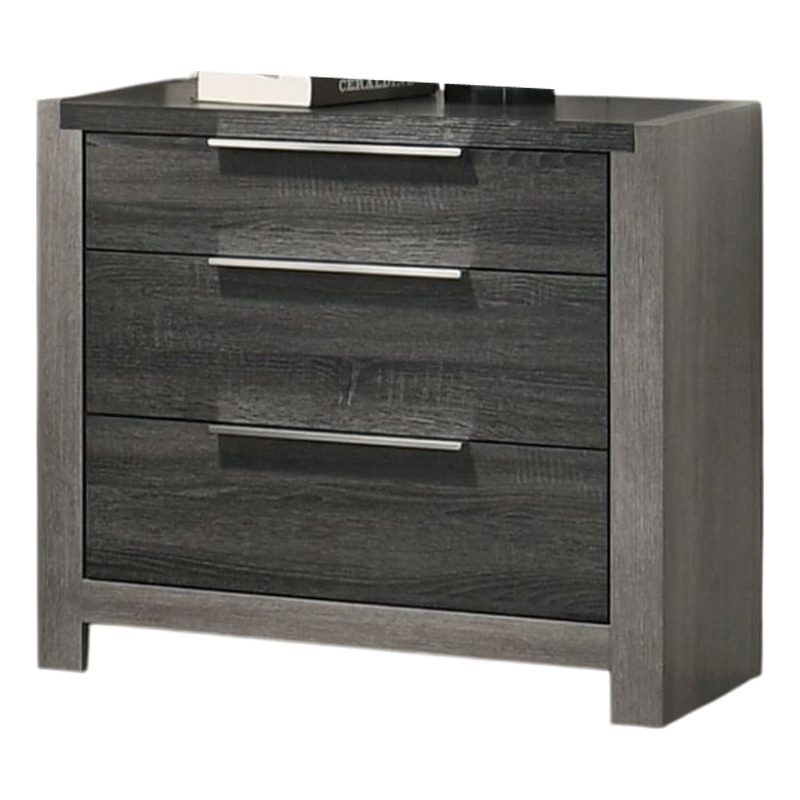 Joho Nightstand- 30 Inch- 5 Storage Drawers with Metal Handles