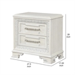 Miamy Nightstand- USB- 2 Drawers- 29 Inch