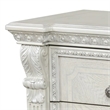 Naddy Nightstand- 2 Drawers- USB- Wire Brushed White Wood- 30 Inch