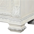 Naddy Nightstand- 2 Drawers- USB- Wire Brushed White Wood- 30 Inch