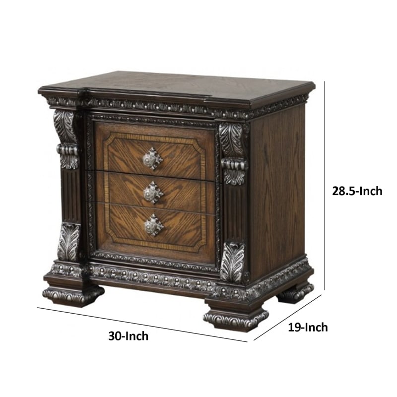 Naddy Nightstand- Hidden Drawer USB A-C- 30 Inch