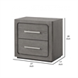 Thorne Nightstand- 2 Drawers with Top Felt Lining- 27 Inch
