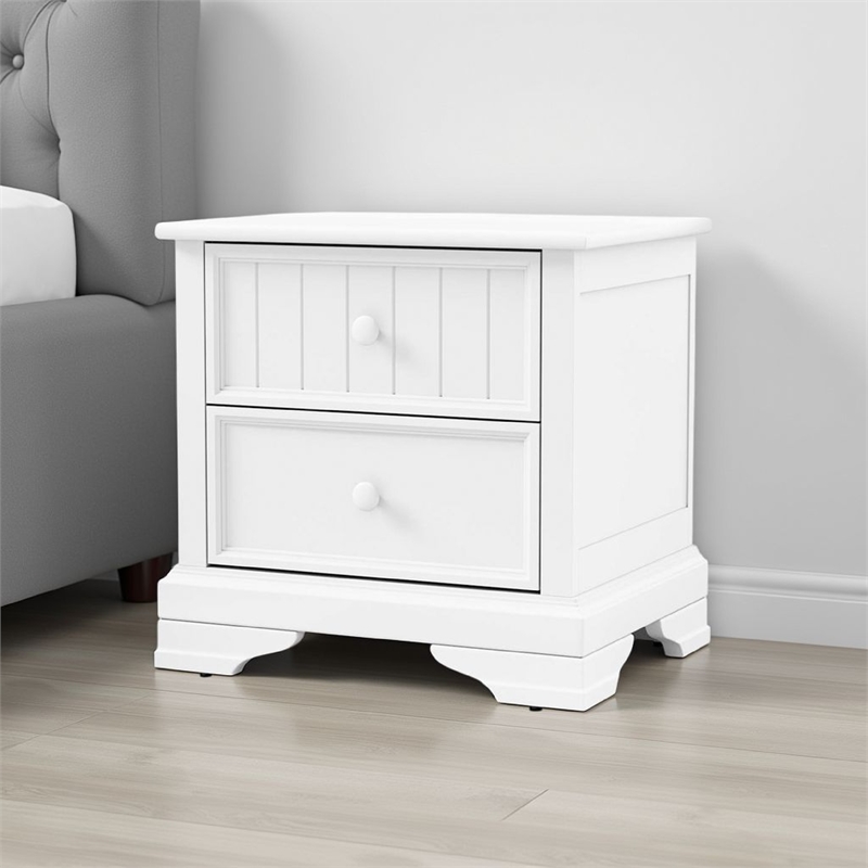 Toli Nightstand 2 Drawers w Round Knobs-- 24 Inch