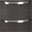 Osko Nightstand- 2 Storage Drawers- Nickel Trim