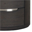Osko Nightstand- 2 Storage Drawers- Nickel Trim