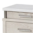 Loji Nightstand- 3 Drawers- White Marble Top- 29 Inch