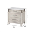 Loji Nightstand- 3 Drawers- White Marble Top- 29 Inch