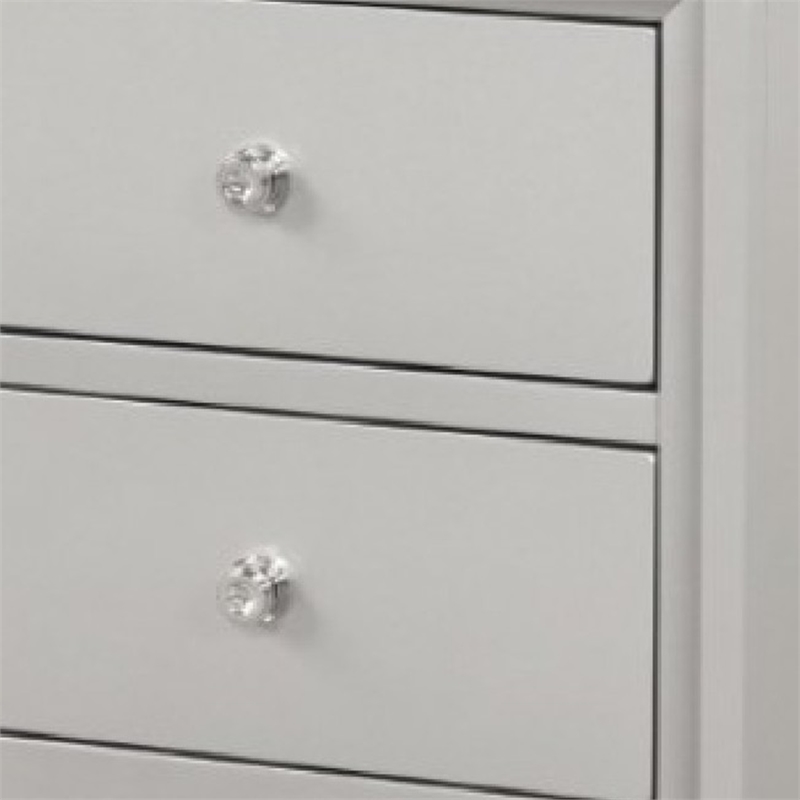 Broy Nightstand- 2 Drawers- Crystal Knobs-25 Inch