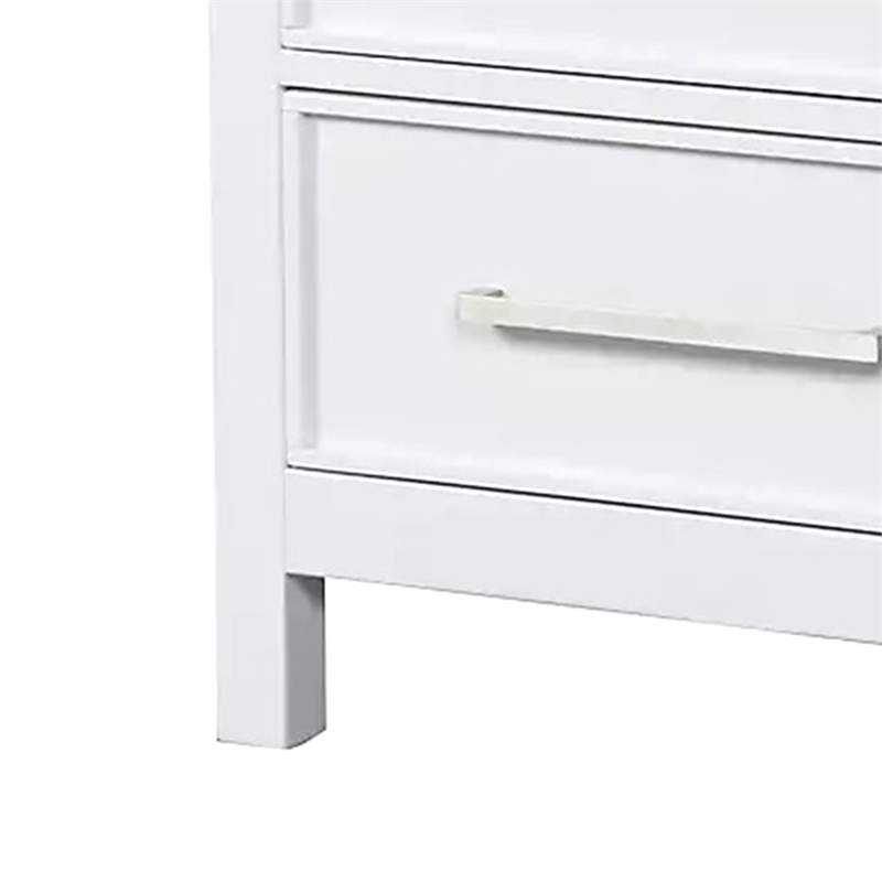 Tela Nightstand- 2 Drawers- Metal Handles- 25 Inch