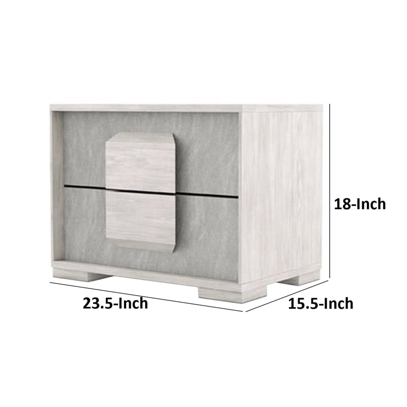 Nomi Nightstand- 2 Drawers and Melamine Top-24 Inch