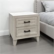 Miot Nightstand- 2 Drawers with Metal Handles- 24 Inch