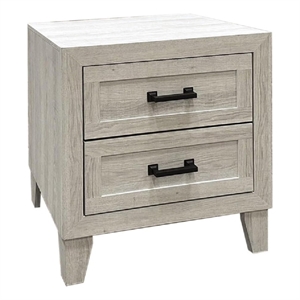 Miot Nightstand- 2 Drawers with Metal Handles- 24 Inch