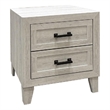 Miot Nightstand- 2 Drawers with Metal Handles- 24 Inch