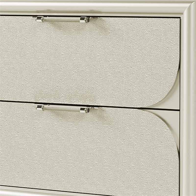 Zema Nightstand- 2 Drawers w Acrylic Handles- 30 Inch
