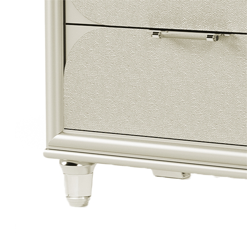Zema Nightstand- 2 Drawers w Acrylic Handles- 30 Inch