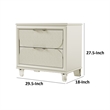 Zema Nightstand- 2 Drawers w Acrylic Handles- 30 Inch