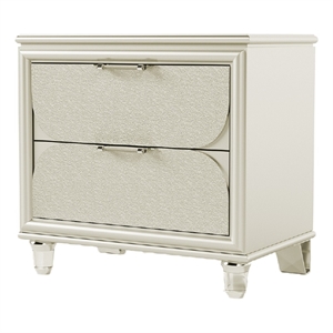 Zema Nightstand- 2 Drawers w Acrylic Handles- 30 Inch